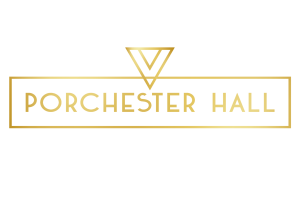 porchester hall logo in gold